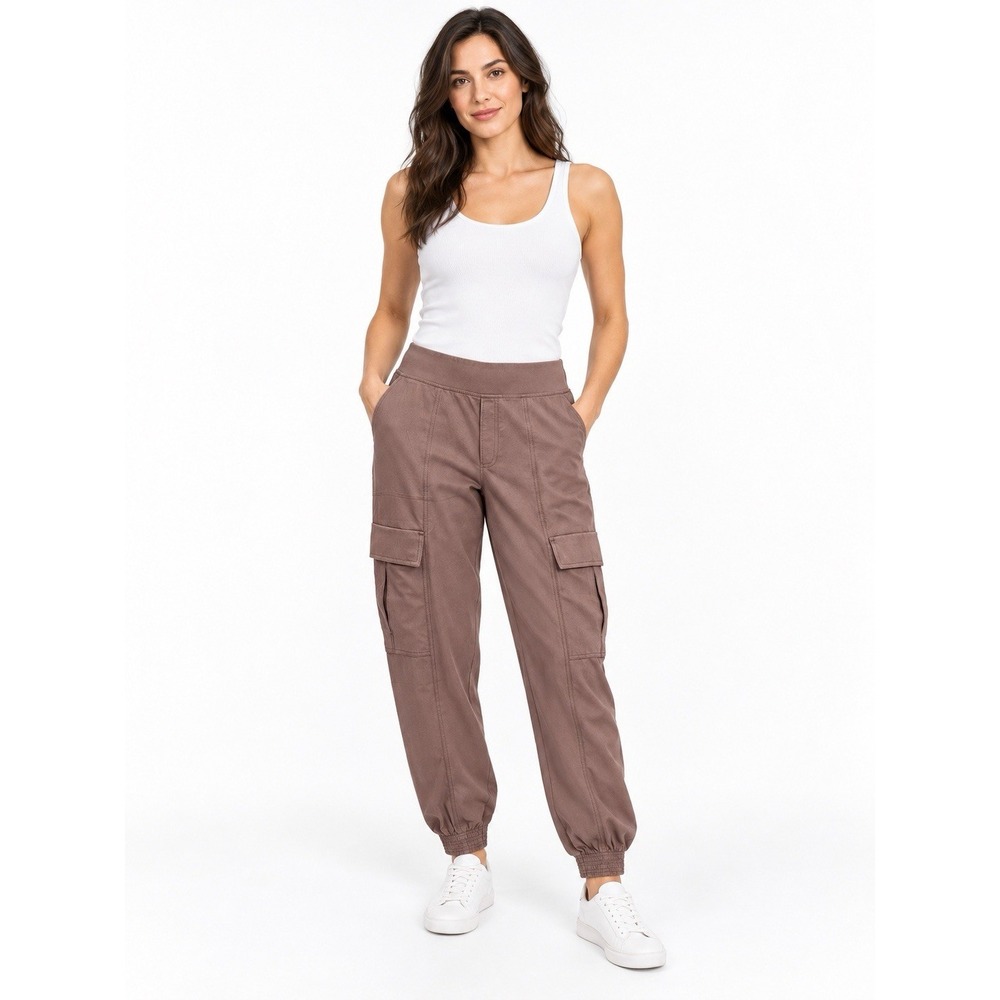 Athleta Chelsea Utility Jogger Pants Women's 4 Mauve Brown Cargo 28" Inseam